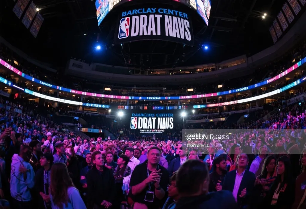 NBA选秀夜巴克莱中心盛况